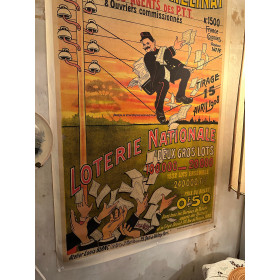 Affiche  publicitaire  Loterie Nationale