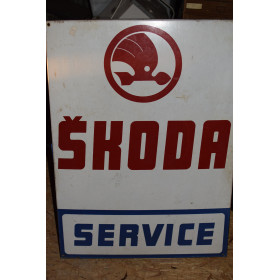rare plaque  emaillée skoda service