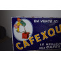 Plaque émaillée double-face   " CAFEXQUI "