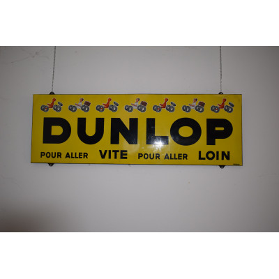plaque emailée  "Dunlop"